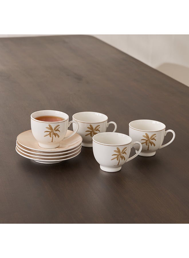 Home Box Sahra 8-Piece Cup and Saucer Set - Image 4